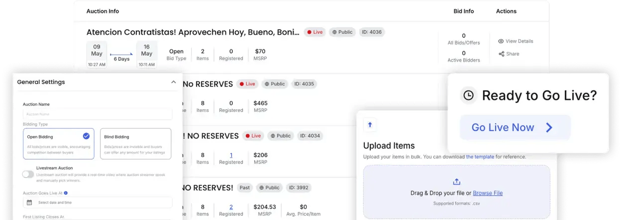 Vendidit seller portal mockup